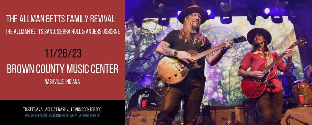 The Allman Betts Family Revival at Brown County Music Center