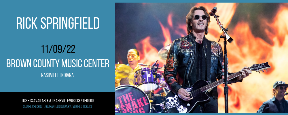 Rick Springfield at Brown County Music Center tickets Rick Springfield at Brown County Music Center